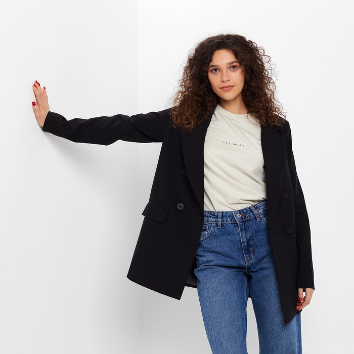 Пиджак женский MINAKU: Classic цвет черный, р-р 44 61133