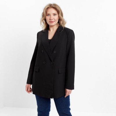 Пиджак женский MINAKU: Classic, чёрный, размер 48