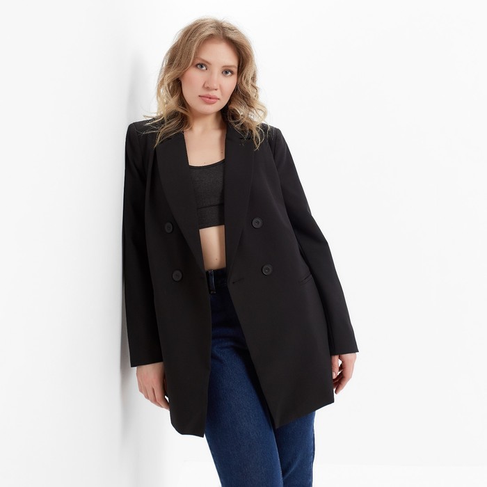 Пиджак женский MINAKU: Classic цвет черный, р-р 54 61136