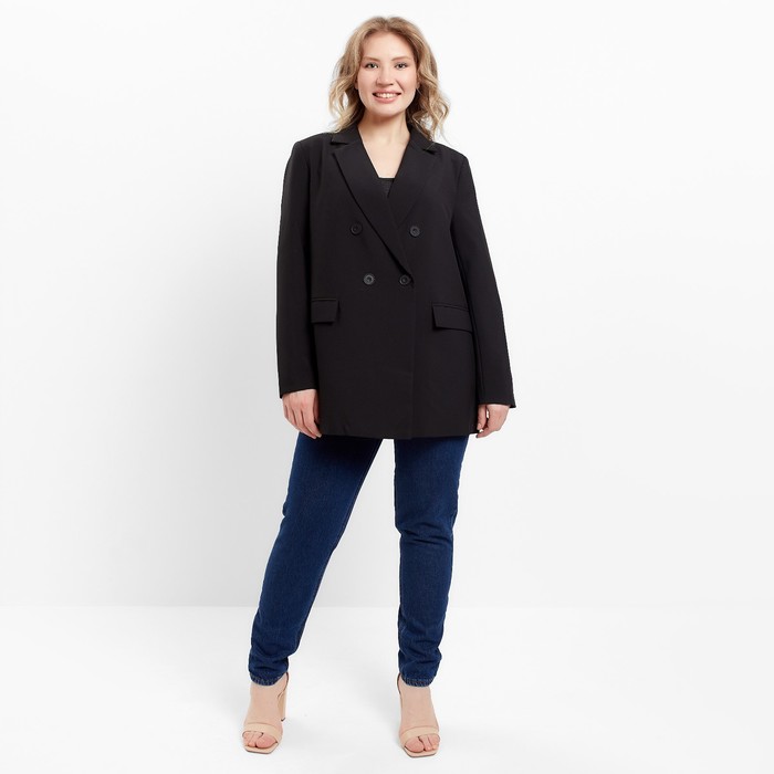 Пиджак женский MINAKU: Classic цвет черный, р-р 56 61137