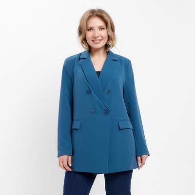 Пиджак женский MINAKU: Classic, цвет морская волна, размер 52