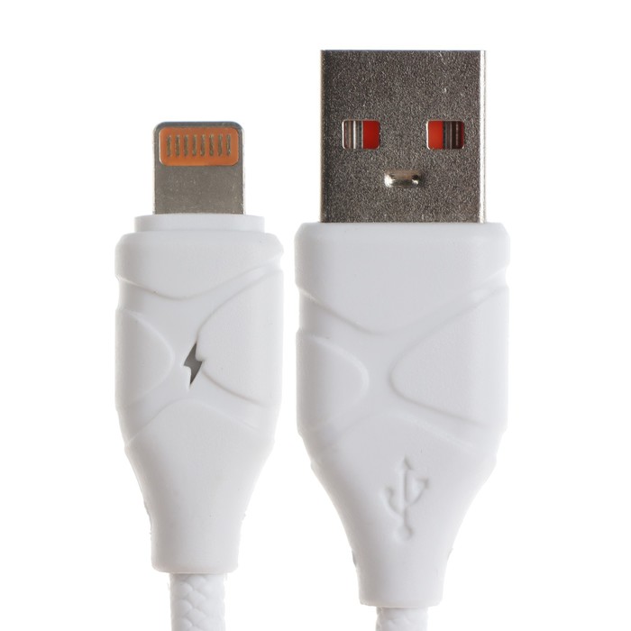 Кабель ONE DEPOT S06L, Lightning - USB, 2.4 А, 1 метр, белый - фото 51460347