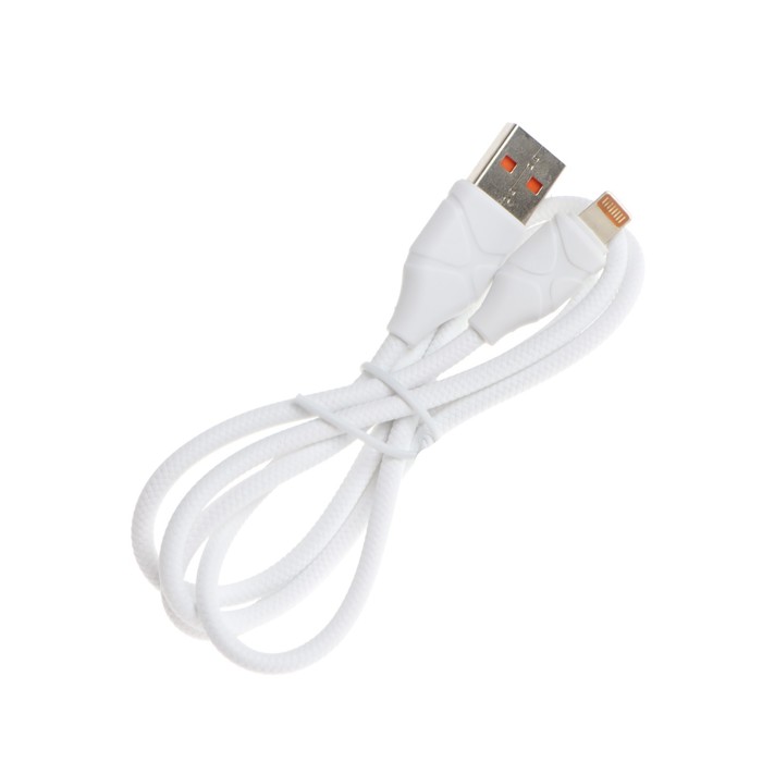 Кабель ONE DEPOT S06L, Lightning - USB, 2.4 А, 1 метр, белый - фото 51460348