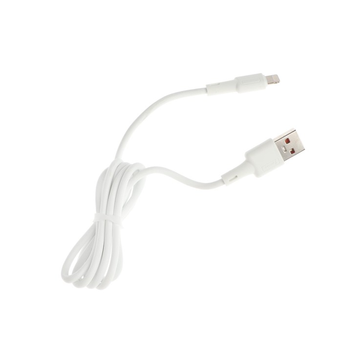 Кабель ONE DEPOT S33W, Lightning - USB, 2.4 А, 1 метр, силиконовая оплетка, белый - фото 51460359