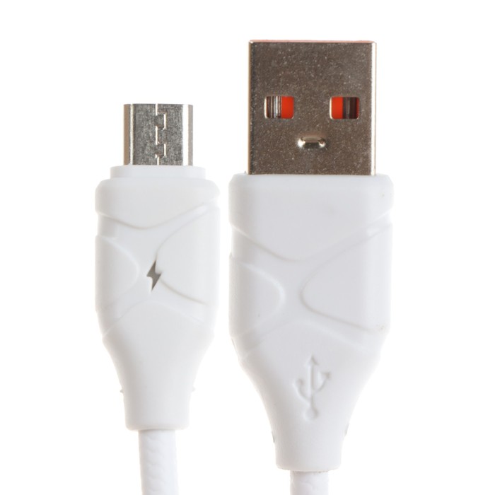 Кабель ONE DEPOT S06V, microUSB - USB, 2.4 А, 1 метр, белый - фото 51460363