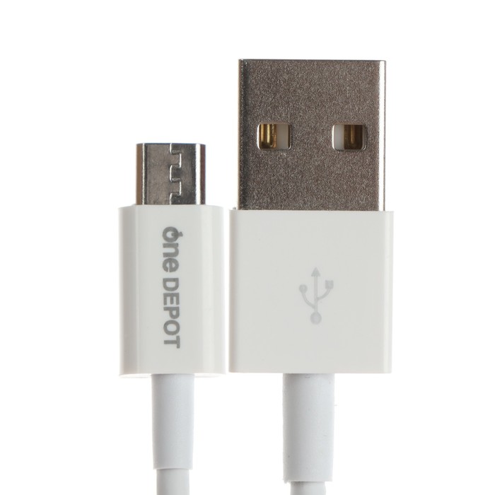 Кабель ONE DEPOT S22V, microUSB - USB, 2.4 А, 1 метр, белый - фото 51460370