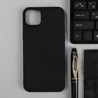 Чехол для iPhone 14 Plus, силиконовый, матовый, черный - фото 319331298