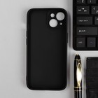 Чехол для iPhone 14, силиконовый, матовый, черный - фото 51460405 Чехол для iPhone 14, силиконовый, матовый, черный - фото 51460405