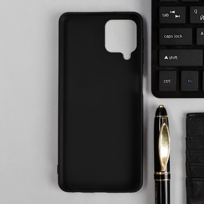 Чехол для Samsung Galaxy A22, силиконовый, матовый, черный