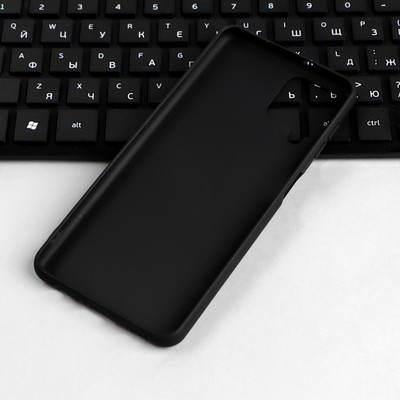 Чехол для Samsung Galaxy A22, силиконовый, матовый, черный