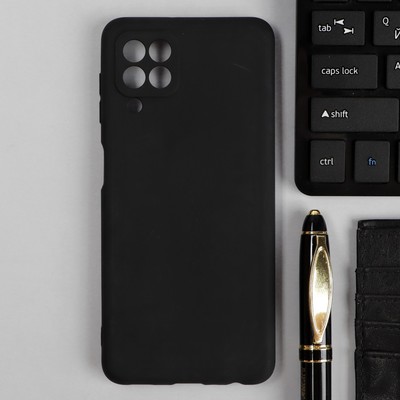 Чехол для Samsung Galaxy A22, силиконовый, матовый, черный