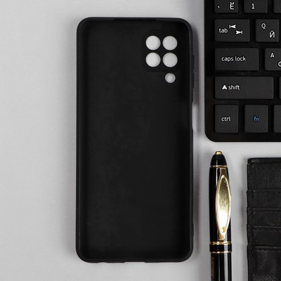 Чехол для Samsung Galaxy A22, силиконовый, матовый, черный