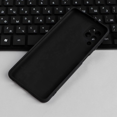 Чехол для Samsung Galaxy A22, силиконовый, матовый, черный