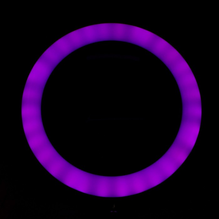 Светодиодная кольцевая лампа RJ33, лампа 32 см, цветная подсветка, 10 Вт - фото 1888541684