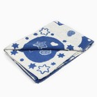 Одеяло байковое Совы на луне 100х140см, цвет синий 400г/м , хлопок 100% - фото 10335414