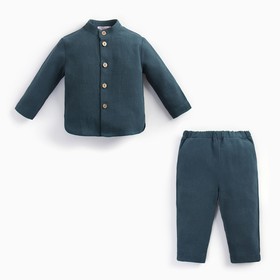 Комплект для мальчика (рубашка, брюки) MINAKU цвет темно-синий, рост 68-74