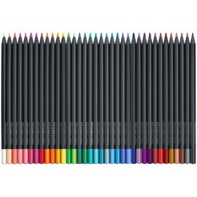 

Карандаши цветные Faber-Castell Black Edition 36 цветов, cверхмягкий грифель, трехгранные, чёрное дерево, в картонной коробке, 116436