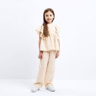 Комплект (блузка и брюки) для девочки MINAKU цвет бежевый, рост 116 см - фото 1682762