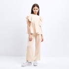 Комплект (блузка и брюки) для девочки MINAKU цвет бежевый, рост 158 см - фото 2846439