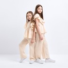 Комплект (блузка и брюки) для девочки MINAKU, бежевый, рост 158 см - Фото 6