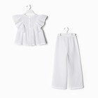 Комплект (блузка и брюки) для девочки MINAKU цвет белый, рост 104 см - Фото 13