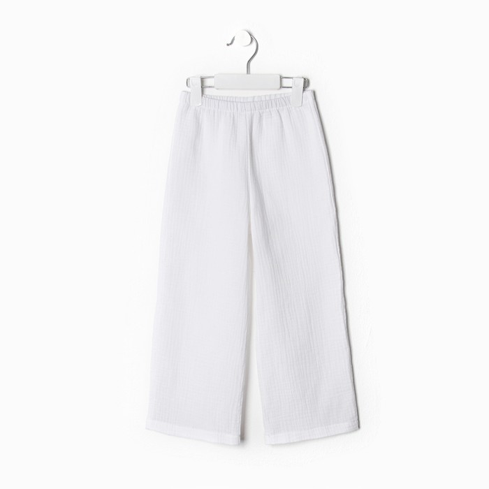 Комплект (блузка и брюки) для девочки MINAKU цвет белый, рост 104 см - фото 1907660428