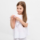 Комплект (блузка и брюки) для девочки MINAKU цвет белый, рост 104 см - Фото 4