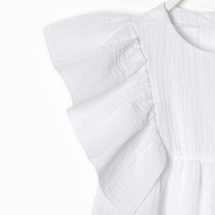 Комплект (блузка и брюки) для девочки MINAKU цвет белый, рост 104 см - фото 1907660425