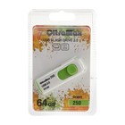 Флешка OltraMax 250, 64 Гб, USB2.0, чт до 15 Мб/с, зап до 8 Мб/с, зелёная - Фото 3