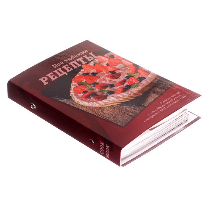 Книга для записи кулинарных рецептов А5, 80 листов на кольцах 