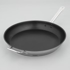 Сковорода Катунь «Общепит», d=40 см, толщина корпуса 0.8 мм, дно 3.5 мм, антипригарное покрытие, индукция, нержавеющая сталь - Фото 1