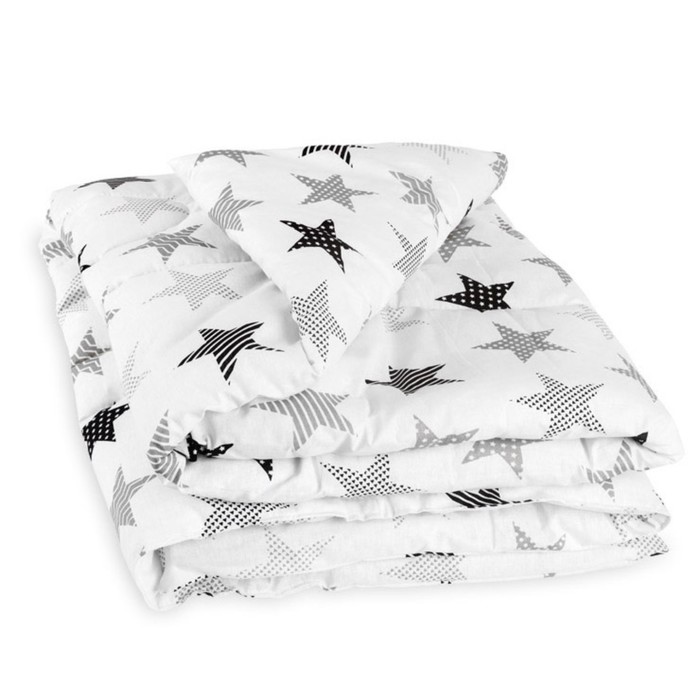 Одеяло в детскую кроватку «Холлофайбер», размер 110х140, цвет серый