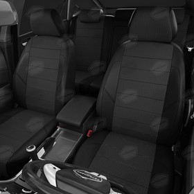 

Авточехлы для Lifan Solano 1 с 2008-2016 г., седан, экокожа, жаккард, цвет чёрный