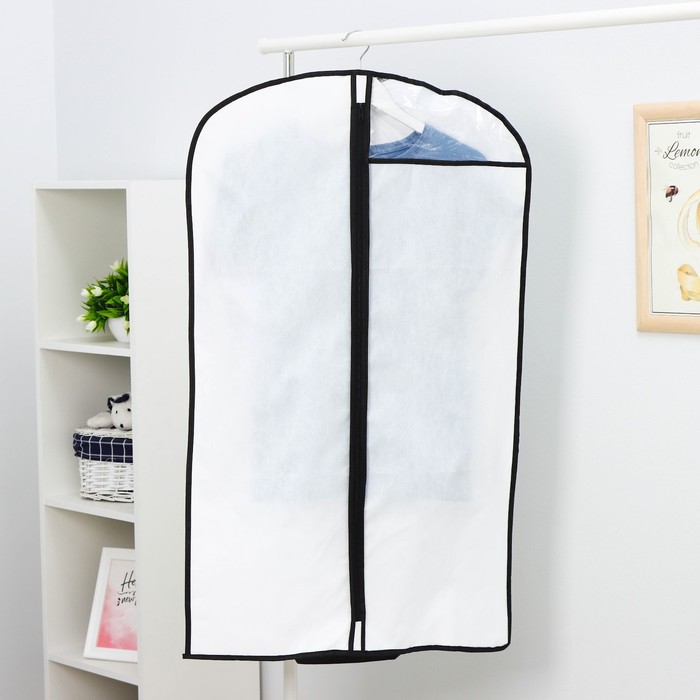 Чехол для одежды, 60×100 см, цвет белый - Фото 1