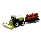 Комбайн инерционный «Фермер» с прицепом, в пакете - фото 24412847