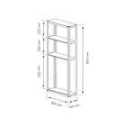 Полка для ванной, черная 36 х 14 х 85 см - фото 24013642