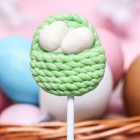 Карамель на палочке "Корзинка с яйцами" зелёная 20гр - Фото 1