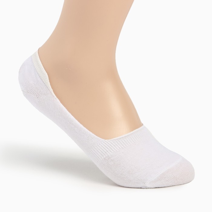 Носки-невидимки женские, цвет белый, размер 25 (39-41) - Фото 1