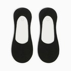 Носки-невидимки женские, цвет чёрный, размер 25 (39-41) - Фото 2