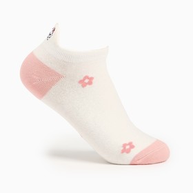 Носки женские укороченные, цвет розовый/белый, размер 36-40