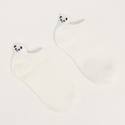 Носки женские укороченные «Панда», цвет белый, размер 36-40 - фото 22083945