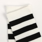 Гольфы детские, цвет белый с чёрными полосками, размер 14-16 - Фото 3