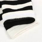 Гольфы детские, цвет белый с чёрными полосками, размер 14-16 - Фото 4
