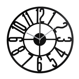Часы настенные из металла "Лофт-1", бесшумные, d-40 см, АА