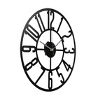Часы настенные из металла "Лофт-1", плавный ход, d-40 см - Фото 3