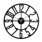 Часы настенные из металла "Лофт-2", плавный ход, d-40 см - фото 300778536