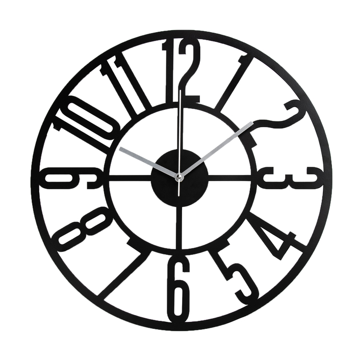 Часы настенные из металла "Лофт-2", плавный ход, d-40 см - Фото 1