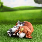 Садовая фигура "Лучшие друзья" 23х27х11см, серый и коричневый - Фото 3