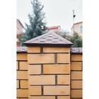 Колпак ППК на заборный столб, 1,5 × 1,5 кирпича, 39 × 39 × 4,3 см, коричневый, «Гибкая черепица» - Фото 5