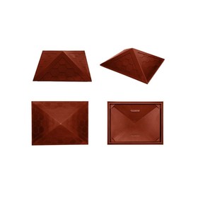 

Колпак ППК на заборный столб, 1,5 × 2 кирпича, 51,5 × 38,5 × 3,7 см, коричневый, «Гибкая черепица»